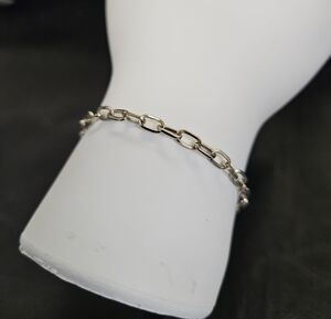 Silver Paperclip Chain Bracelet